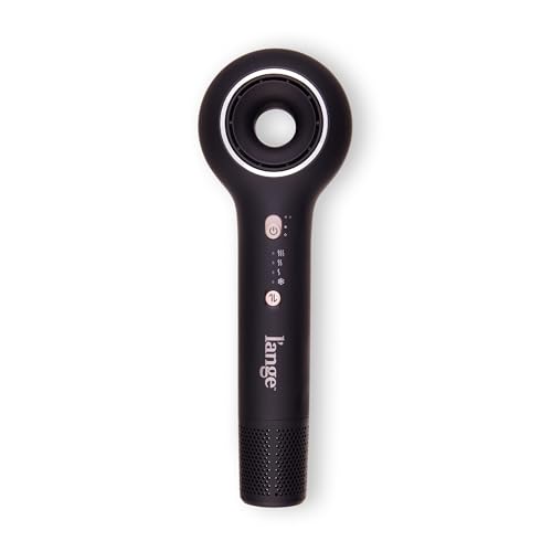 L'ANGE HAIR Axia HaloRing Ionic Hair Dryer | High Speed Professional Blow Dryer for Smooth, Frizz-Free Styles | Lightweight Brushless Motor with Concentrator & Wall Mount | 4 Heat Settings | Black - color: Black