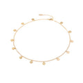 Gold Choker Necklaces 14K Gold Plated/Silver Disc Choker Necklaces Dangling Star Heart Pendant Necklaces Summer Beach Boho Necklaces Aesthetic Necklace Gift for Women - color: Gold Wafer