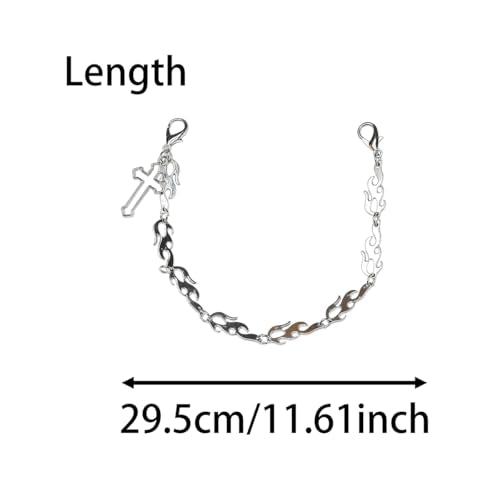 2 PCS Silver Fire Cross Shoe Chain Martin Boots Canvas Shoes Shoes Boot Decoration