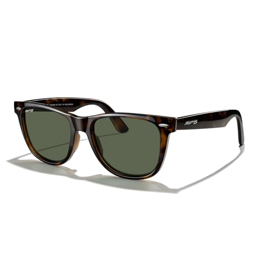 MERRY'S Classic Square Shape Polarized Sunglasses for Womens Mens Retro Designer UV400 Sun Glasses S6140 - color: Leopard Frame/G15 Lens