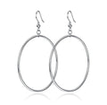 POPLYKE Sterling Silver/Rose Gold/Gold Plated Large Hoop Earrings Circle Dangle Drop Earrings for Women 40 50 60 70 80mm - color: silver hoop, size: 70mm