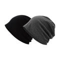 Women's Slouchy Beanie Hat Chemo Caps Cancer Headwear Hats Turban Baggy Sleeping Cap Boho Hats - color: 2pcs Black Gray
