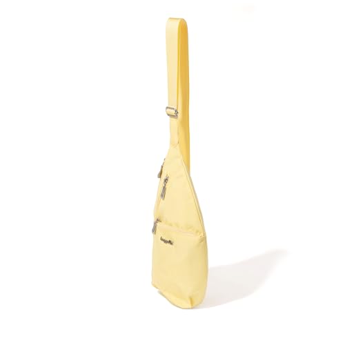 Baggallini Mini Sling - 12x7 Sling Crossbody Bag Backpack with Adjustable Shoulder Strap - color: Butter Yellow