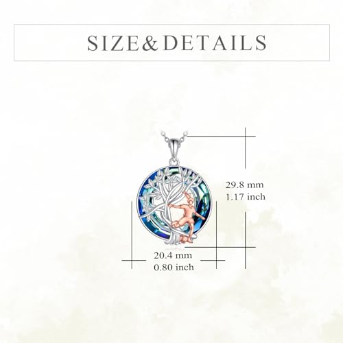 YFN Tree of Life Necklace Sterling Silver Crystal Jewelry Graduation Birthday Gifts for Women - color: Soccer