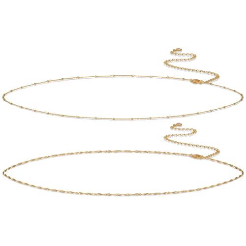 VIROMY Gold Waist Beads Chain for Women Waterproof Belly Chain Body Belt Chain Beach Accessories Body Women's Jewelry - style: Style B-GD