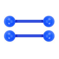 Forbidden Body Jewelry Nipple Rings, Tongue Rings, Nipple Piercing Jewelry, Nipple Jewelry, Flexible Acrylic Barbell Set 14G 16mm (5/8 Inch), 3 Pack - style: Blue