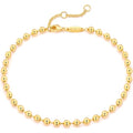 BENEIGE Women Bracelet 14K Gold Plated Paperclip Satellite Bead Ball Oval Cuba Cable Box Chain Daily Charm Layered Link Silver Bracelets Adjustable Jewelry - style: Beaded Chain