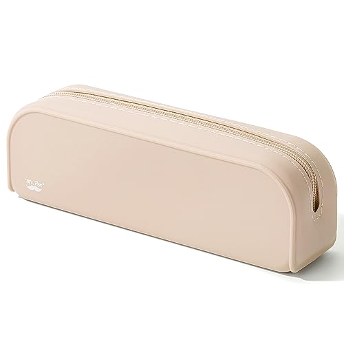 Mr. Pen- Silicone Pencil Case, Aesthetic Pencil Bag for Women, Makeup Pouch | Multifunctional Pouch for Stationery, Cosmetics and Electrical Goods Storage - color: Malibu Dune