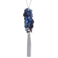Noessla Boho Long Pendant Necklaces for Women Silver Tassel Long Necklace Sweater Chain Mothers Day Gifts Silver Costume Jewelry for Women - color: 81-Dark Blue