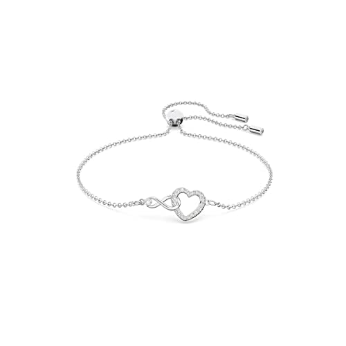 Swarovski Infinity Heart Jewelry Collection, Necklaces and Bracelets, Rose Gold & Rhodium Tone Finish, Clear Crystals - color: Bracelet