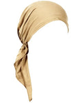 Chemo Headwear for Women Pre-Tied Head Scarf Headwraps Soft Turbans Cancer Hats Chemo Beanie Coverings Scarves - color: Khaki