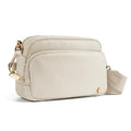 Joryin Anti Theft Crossbody Bag for Women, Slash-resistant RFID Blocking Travel Purses, Small Shoulder Bag Handbag, Nylon - color: Beige