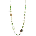 FULU AUTUMN Long Necklaces for Women Trendy Long Chunky Beaded Necklace Boho Fashion Costume Jewelry Mothers Day Gifts for Her - color: Green