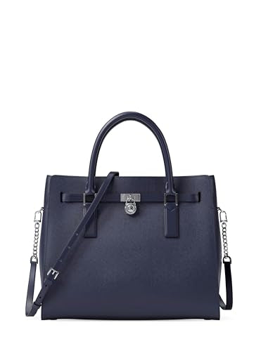 Michael Kors Women's Hamilton Satchel - color: Silver-tone Hardware/Urbino Leather/Dress Blues