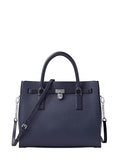 Michael Kors Women's Hamilton Satchel - color: Silver-tone Hardware/Urbino Leather/Dress Blues