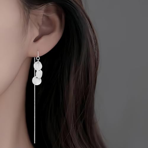 Gold Dangling Earrings for Women，Cuff earrings Chain Hoop Helix Hook Earrings for Women Unique Huggie earrings Trendy Stud ear chain 2025 Jewelry Gifts - color: ED-1475