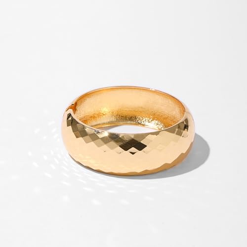 YMBYCM Gold Chunky Bangle Bracelets for Women Trendy Wide Chunky Cuff Bracelets Wrap Bracelet - style: J-G