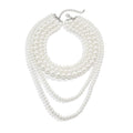 Layered Pearl Necklaces for Women Big Pearl Long Chain Necklace Dainty Faux Pearl Necklaces Statement Sweater Strand Chain Jewelry - style: SetC