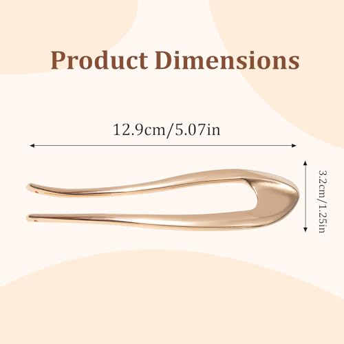 AWAYTR 3Pcs French Hair Pins for Women - Metal Hair Forks for Elegant Bun, Twist & Chignon Hairstyle Accessories (A+Black+Gold+Sliver) - color: A+Black+Gold+Sliver