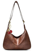 Hobo Bags for Women Leather,Foldable Slouchy Shoulder Purse Crossbody Handbag,Soft Vegan Brown Tote Casual Everyday Handbags - color: Wy22 Upgraded Brown