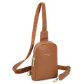 INICAT Women's Small Sling Bag, Lightweight Everyday Vegan Leather Crossbody Purse for Daily Essentials and Travel Light - color: Brown, size: Large