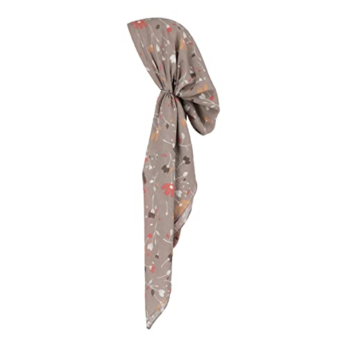 Pretied Head Scarves for Women Featuring Lightweight Crimped Material and Attractive - color: Floral Coffee