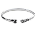 Kim Carrey S925 Sterling Silver Bracelet, Stacked Bracelets Open Bangle Cuff Design, Men's Gift Jewelry for My Man - style: Bone