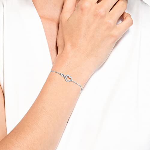 Swarovski Infinity Heart Jewelry Collection, Necklaces and Bracelets, Rose Gold & Rhodium Tone Finish, Clear Crystals - color: Bracelet