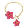Flower Anklets for Women Trendy Flower Ankle Bracelet Boho Floral Anklet Summer Beach Anklets Jewelry for Women - color: Pink