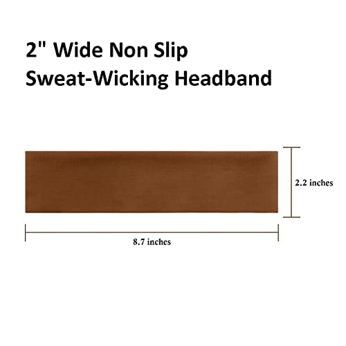 TERSE Headbands for Women Short Hair Non Slip Elastic Sweat Hairbands Soft Fabric Hair Bands Workout Yoga Running Sport Thin Hairwrap for Girls - color: Headbands Color-A