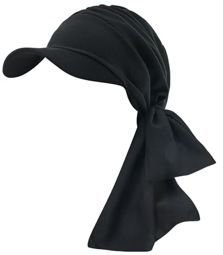XYIYI Chemo Headwear for Womens Cancer Patients, Head Scarf Chemotherapy Headwraps Hat - color: Black