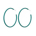 6cm Colorful Hoop Earrings - Lightweight Hypoallergenic Gift - color: Green