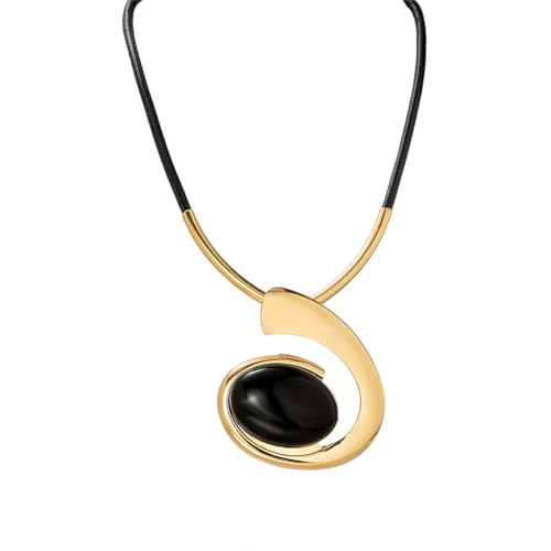 Open Teardrop Hollow Pendant Long Cord Necklace For Women Statement Minimalist Boho Chic Adjustable Two Colors Gold Color Silver Color - color: Gold A