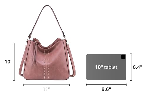 Montana West Hobo Bag for Women Crossbody Purse and Handbags Ladies Chic Shoulder Bags - color: Dark Pink