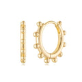 MYEARS Women Earrings Gold Huggie Hoop 14K Small Simple Hypoallergenic Everyday Jewelry - style: Bead Ten