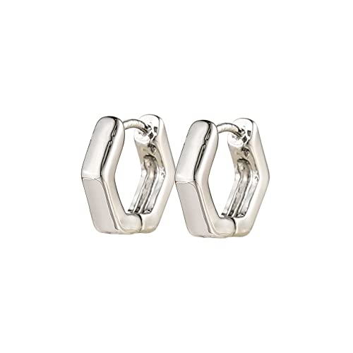 HILXURY Gold Chunky Hoop Earrings Set for Women, 14K Gold Plated Twisted Huggie Hoop Earring Hypoallergenic, Thick Open Hoops Set Lightweight - color: 9 Silver hoops