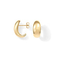 PAVOI 14K Gold Plated 925 Sterling Silver Post Huggie Earrings | Gold Dome Huggie Hoop Earrings for Women - style: Yellow Gold