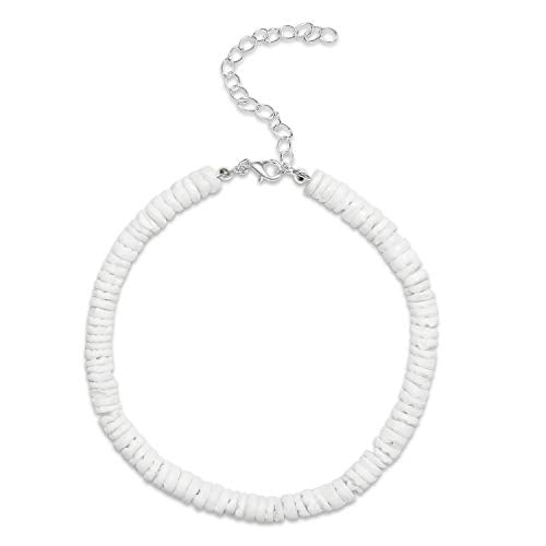 Fesciory Puka Shell Anklet for Women Summer Natural Cowrie Adjustable Ankle Bracelet, Handmade Boho Hawaiian Beach Seashell Jewelry - color: A2:Puka Shell Anklet