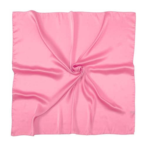 RIIQIICHY 35 Inch Head Scarf for Women Hair Scarf Like Silk Scarf Square Scarf Bandanas for Women - color: Pink