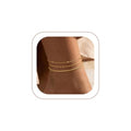 VIROMY Gold Ankle Bracelets for Women - Layered Anklets for Women Waterproof Beach Jewelry Gifts - color: Anklet H-Gold