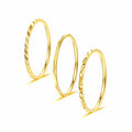KAZITSAN 1mm 3pc Women Men Stainless Steel Rings fashion Plain Band Knuckle Stacking Midi Rings Silver/Rose Gold Wedding Band Comfort Fit - color: Gold