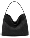 Slouchy Suede Woven Hobo Bags Women Trendy Suede Purse Crossbody Crescent Shoulder Satchel Bag Top Handle Tote Handbag | Slouchy - color: Black