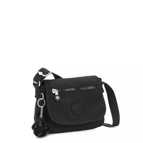 Kipling Sabian Printed Crossbody Mini Bag - color: Black Noir, size: 7.75''L x 5.75''H x 3.5''D