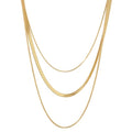Gold Necklaces for Women Gifts - 14K Gold Plated Necklace for Women Necklaces for Her Tiny Fashion Jewelry for Teens，for Women Friends Jewelry Gifts，Necklace Gold Jewelry Birthday Gifts - style: Three layer double-layer snake bone necklace
