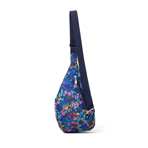 Baggallini Mini Sling - 12x7 Sling Crossbody Bag Backpack with Adjustable Shoulder Strap - color: Flower Market