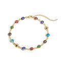 SLOONG Evil Eye Beaded Anklet Bracelets for Women, 14K Gold Plated Ankle Bracelet Jewelry Beach Beads Anklet Set Ankle Bracelets for Women - color: Eye Beads