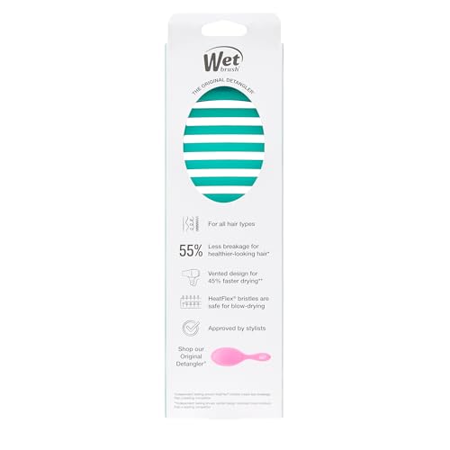 Wet Brush Speed Dry, Green Juice (Summer Quencher) - Vented Design & Soft HeatFlex Bristles Are Blow Dry Safe - Ergonomic Handle Manages Tangles - Pain-Free Hair Brush, Limited Edition - color: Summer Quencher Green Juice, size: 1 Count (Pack of 1)