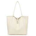 TANTOMI Tote Bag for Women Vegan Leather Purses and Handbags Ladies Waterproof Big Shoulder Bag for Travel - color: A-cream White