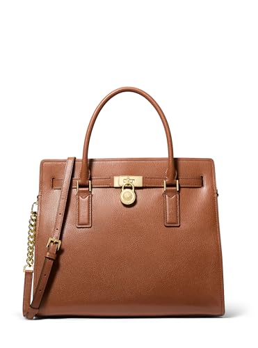 Michael Kors Women's Hamilton Satchel - color: Gold-tone Hardware/Urbino Leather/Luggage