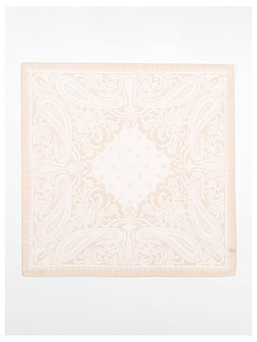 SweatyRocks Women's Printed Satin Hair Scarf Neckerchief Square Scarf Bandanas Head Wraps - color: Apricot Paisley